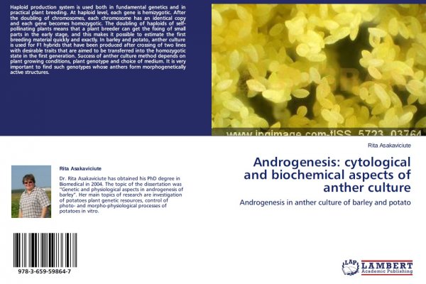 Dr. Rita Asakavičiūtė published publication “Androgenesis: cytological and biochemical aspects of...